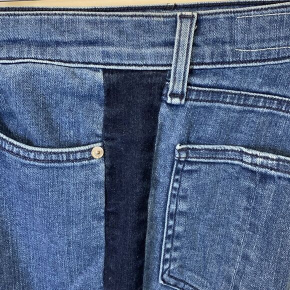 Rag & Bone Mazie Blue High Rise Medium Wash Dark Side Stripe Jeggings Sz 27 - Picture 8 of 13